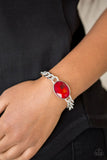 Luxury Lush - Red Bracelet - Paparazzi Accessories Bracelet Bedazzle Me Pretty Mobile Fashion Boutique