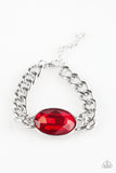 Luxury Lush - Red Bracelet - Paparazzi Accessories Bracelet Bedazzle Me Pretty Mobile Fashion Boutique