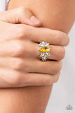 Luxury Luster - Yellow Ring - Paparazzi Accessories Ring Bedazzle Me Pretty Mobile Fashion Boutique