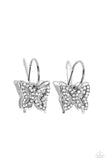 Lyrical Layers - White Earrings - Paparazzi Accessories Earrings Bedazzle Me Pretty Mobile Fashion Boutique