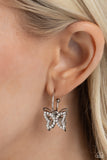 Lyrical Layers - White Earrings - Paparazzi Accessories Earrings Bedazzle Me Pretty Mobile Fashion Boutique