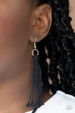 Macrame Mantra - Black Necklace - Paparazzi Accessories Necklace Bedazzle Me Pretty Mobile Fashion Boutique