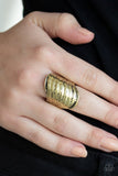 Made That SWAY - Brass Ring - Paparazzi Accessories Ring Bedazzle Me Pretty Mobile Fashion Boutique
