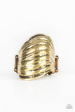 Made That SWAY - Brass Ring - Paparazzi Accessories Ring Bedazzle Me Pretty Mobile Fashion Boutique