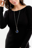 Magic Carpet Cruise - Blue Necklace - Paparazzi Accessories Necklace Bedazzle Me Pretty Mobile Fashion Boutique