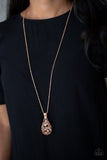 Magic Potions - Rose Gold Necklace - Paparazzi Accessories Necklace Bedazzle Me Pretty Mobile Fashion Boutique
