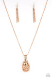 Magic Potions - Rose Gold Necklace - Paparazzi Accessories Necklace Bedazzle Me Pretty Mobile Fashion Boutique
