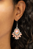 Magic Spell Sparkle - Orange Earrings - Paparazzi Accessories Earrings Bedazzle Me Pretty Mobile Fashion Boutique
