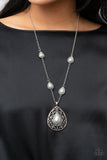 Magical Masquerade - Silver Necklace - Paparazzi Accessories Necklace Bedazzle Me Pretty Mobile Fashion Boutique