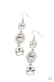 Magical Melodrama - White Earrings - Paparazzi Accessories Earrings Bedazzle Me Pretty Mobile Fashion Boutique