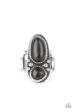 Magical Mesas - Black Ring - Paparazzi Accessories Ring Bedazzle Me Pretty Mobile Fashion Boutique