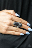Magical Mesas - Black Ring - Paparazzi Accessories Ring Bedazzle Me Pretty Mobile Fashion Boutique
