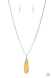 Magical Remedy - Yellow Necklace - Paparazzi Accessories Necklace Bedazzle Me Pretty Mobile Fashion Boutique
