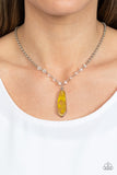 Magical Remedy - Yellow Necklace - Paparazzi Accessories Necklace Bedazzle Me Pretty Mobile Fashion Boutique
