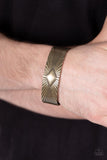 Magnate Mecca - Brass Mens Bracelet - Paparazzi Accessories Mens Bracelet Bedazzle Me Pretty Mobile Fashion Boutique