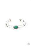 Magnificently Mesmerized - Green Bracelet - Paparazzi Accessories Bracelet Bedazzle Me Pretty Mobile Fashion Boutique