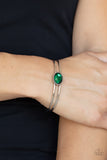 Magnificently Mesmerized - Green Bracelet - Paparazzi Accessories Bracelet Bedazzle Me Pretty Mobile Fashion Boutique