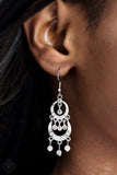 Mainstage Meet and Greet - White Earrings - Paparazzi Accessories Earrings Bedazzle Me Pretty Mobile Fashion Boutique