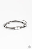 Mainstream Maverick  - Silver Bracelet - Paparazzi Accessories Bracelet Bedazzle Me Pretty Mobile Fashion Boutique
