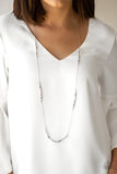Mainstream Minimalist - Blue Necklace - Paparazzi Accessories Necklace Bedazzle Me Pretty Mobile Fashion Boutique