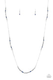 Mainstream Minimalist - Blue Necklace - Paparazzi Accessories Necklace Bedazzle Me Pretty Mobile Fashion Boutique