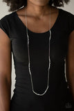 Mainstream Minimalist - White Necklace - Paparazzi Accessories Necklace Bedazzle Me Pretty Mobile Fashion Boutique
