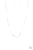 Mainstream Minimalist - White Necklace - Paparazzi Accessories Necklace Bedazzle Me Pretty Mobile Fashion Boutique