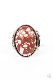 Majestic Marbling - Brown Ring - Paparazzi Accessories Ring Bedazzle Me Pretty Mobile Fashion Boutique