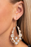 Majestic Masquerade - Gold Earrings - Paparazzi Accessories Earrings Bedazzle Me Pretty Mobile Fashion Boutique