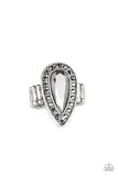 Majestic Mayhem - Silver Ring - Paparazzi Accessories Ring Bedazzle Me Pretty Mobile Fashion Boutique