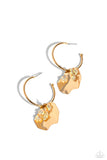 Majestic Mermaid - Gold Earrings - Paparazzi Accessories Earrings Bedazzle Me Pretty Mobile Fashion Boutique