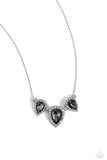 Majestic Met Ball - Silver Necklace - Paparazzi Accessories Necklace Bedazzle Me Pretty Mobile Fashion Boutique