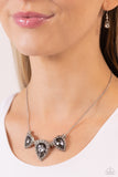 Majestic Met Ball - Silver Necklace - Paparazzi Accessories Necklace Bedazzle Me Pretty Mobile Fashion Boutique