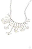 Majestic Metamorphosis - White Necklace - Paparazzi Accessories Necklace Bedazzle Me Pretty Mobile Fashion Boutique