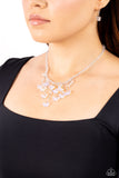 Majestic Metamorphosis - White Necklace - Paparazzi Accessories Necklace Bedazzle Me Pretty Mobile Fashion Boutique
