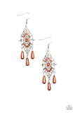 Majestic Mood - Brown Earrings - Paparazzi Accessories Earrings Bedazzle Me Pretty Mobile Fashion Boutique