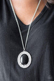 Majestic Mountains - Black Necklace - Paparazzi Accessories Necklace Bedazzle Me Pretty Mobile Fashion Boutique