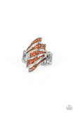 Majestically Monte Carlo - Brown Ring - Paparazzi Accessories Ring Bedazzle Me Pretty Mobile Fashion Boutique
