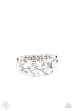 Majestically Musing - White Ring - Paparazzi Accessories Ring Bedazzle Me Pretty Mobile Fashion Boutique