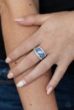 Majestically Mythic - Blue Ring - Paparazzi Accessories Ring Bedazzle Me Pretty Mobile Fashion Boutique