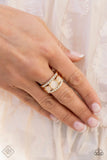 Majestically Mythic - Gold Ring - Paparazzi Accessories Ring Bedazzle Me Pretty Mobile Fashion Boutique
