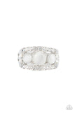 Majestically Mythic - White Ring - Paparazzi Accessories Ring Bedazzle Me Pretty Mobile Fashion Boutique