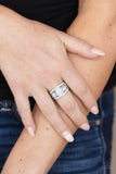 Majestically Mythic - White Ring - Paparazzi Accessories Ring Bedazzle Me Pretty Mobile Fashion Boutique