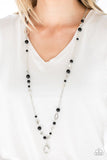 Make An Appearance - Black Lanyard - Paparazzi Accessories Lanyard Bedazzle Me Pretty Mobile Fashion Boutique