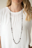 Make An Appearance - Black Necklace - Paparazzi Accessories Necklace Bedazzle Me Pretty Mobile Fashion Boutique