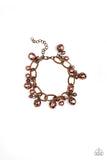 Make Do In Malibu - Copper Bracelet - Paparazzi Accessories Bracelet Bedazzle Me Pretty Mobile Fashion Boutique