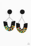 Make it RAINBOW - Black Post Earrings - Paparazzi Accessories Post Earrings Bedazzle Me Pretty Mobile Fashion Boutique