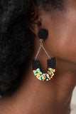 Make it RAINBOW - Black Post Earrings - Paparazzi Accessories Post Earrings Bedazzle Me Pretty Mobile Fashion Boutique