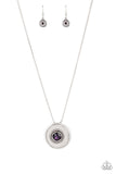 Make Me a MEDALLION-aire - Purple Necklace - Paparazzi Accessories Necklace Bedazzle Me Pretty Mobile Fashion Boutique