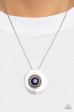 Make Me a MEDALLION-aire - Purple Necklace - Paparazzi Accessories Necklace Bedazzle Me Pretty Mobile Fashion Boutique